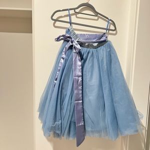 Blue ballerina midi skirt
